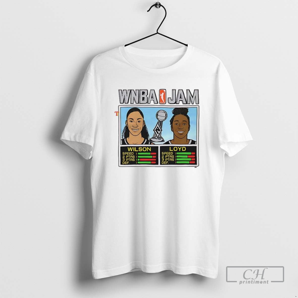 Classic Wnba Jam Aces 2025 Champs Wilson And Loyd T Shirts