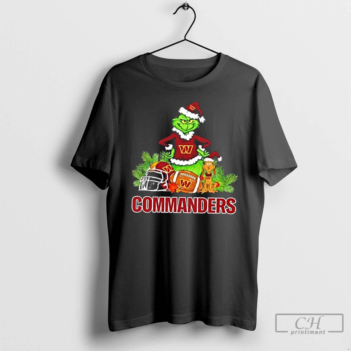 Classic Washington Commanders Football X Grinch And Max Dog Merry Christmas
