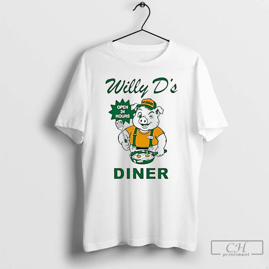 Classic Willy Ds Diner Open 24 Hours T Shirts