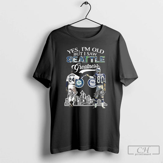 Classic Yes Im Old But I Saw Seattle Greatness Griffey And Largent Signatures 2025 Long