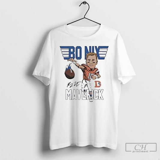 Classic Bo Nix Maverick Signature Broncos Superstar T Shirts