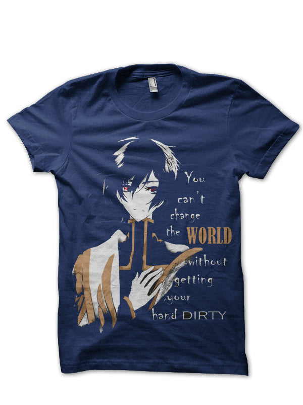 Code Geass Lelouch Navy Blue T-Shirt