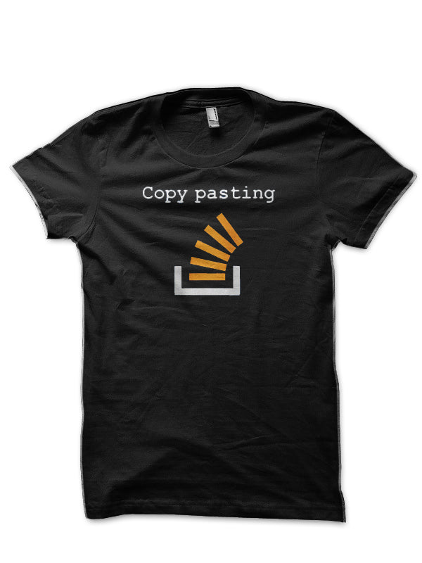 Copy Paste Programmer From Stack Overflow Black T-Shirt