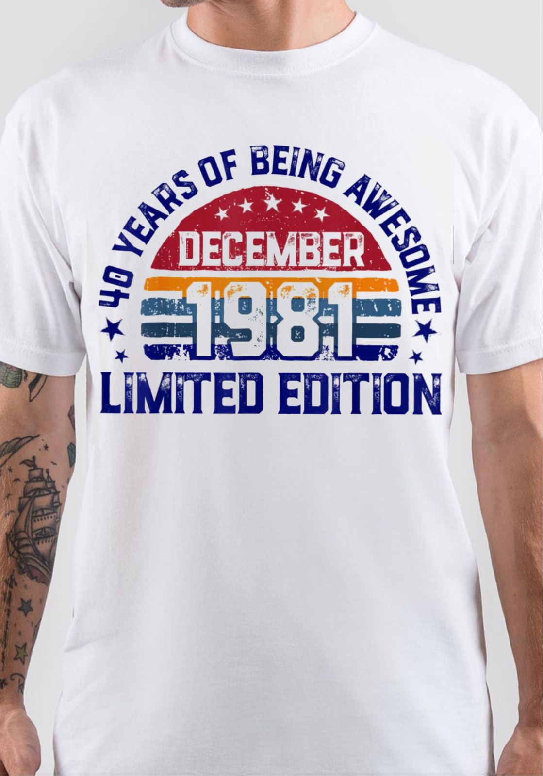 December 1981 40 Years Of Being Awesome T-Shirt