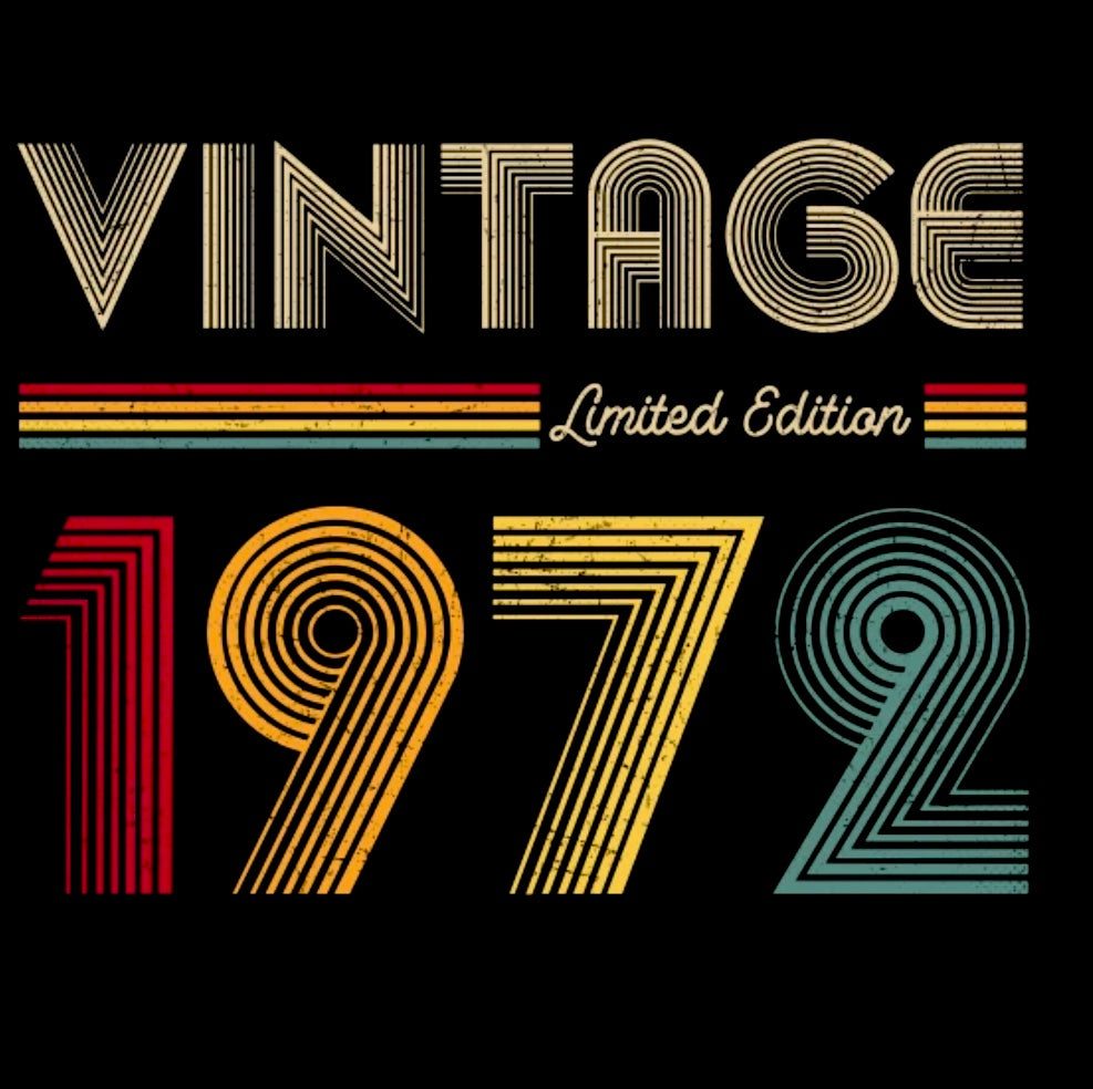 Vintage 1972 Birthday T-Shirt