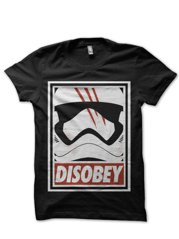 Disobey Black Half Sleeve T-Shirt