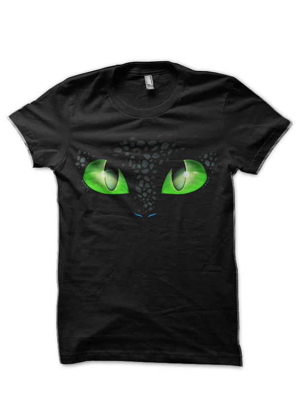 Night Fury Eyes (How to Train Your Dragon) Black T-Shirt