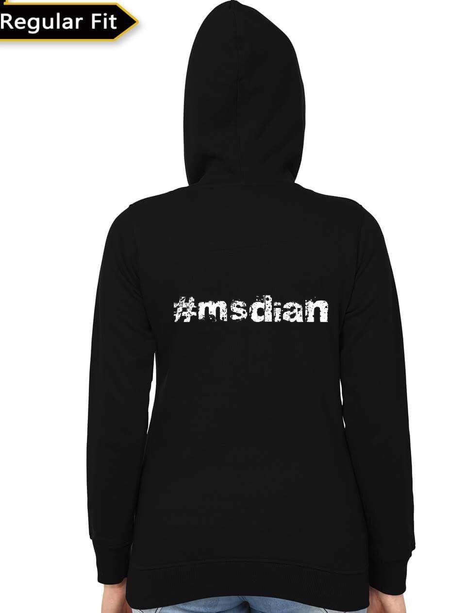 MS Dhoni Black Hoodie