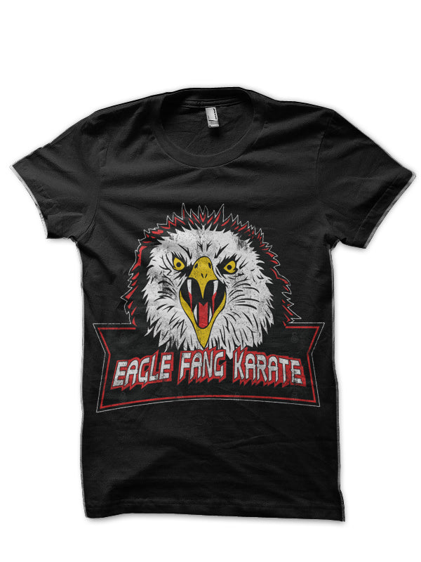 Eagle Fang Karate Vintage Style Cobra Kai Black T-Shirt