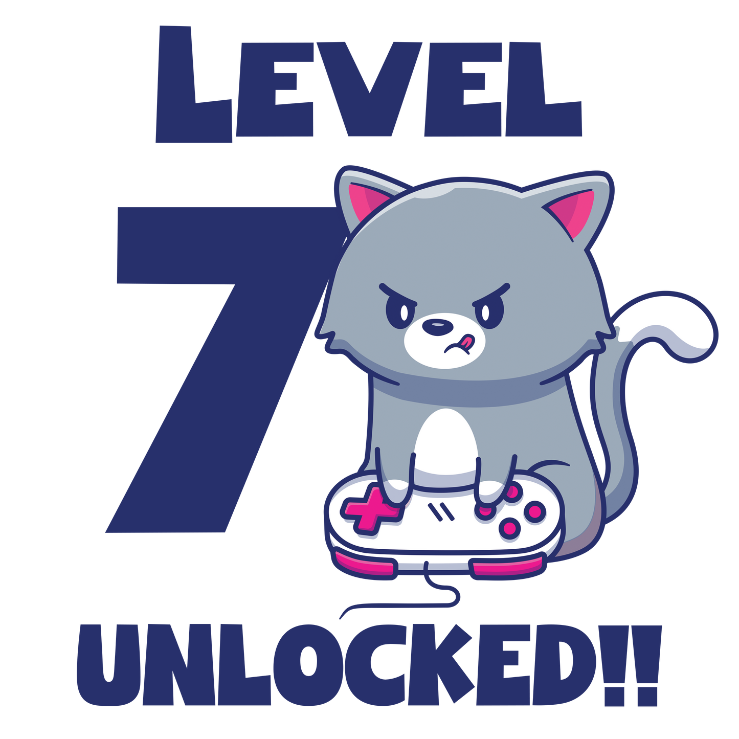 Level 7 Unlocked Birthday Kids T-Shirt