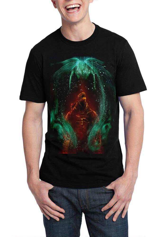 Godzilla And Mothra Black T-Shirt