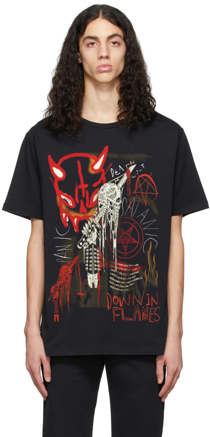 Flames Oversized Drop T-Shirt