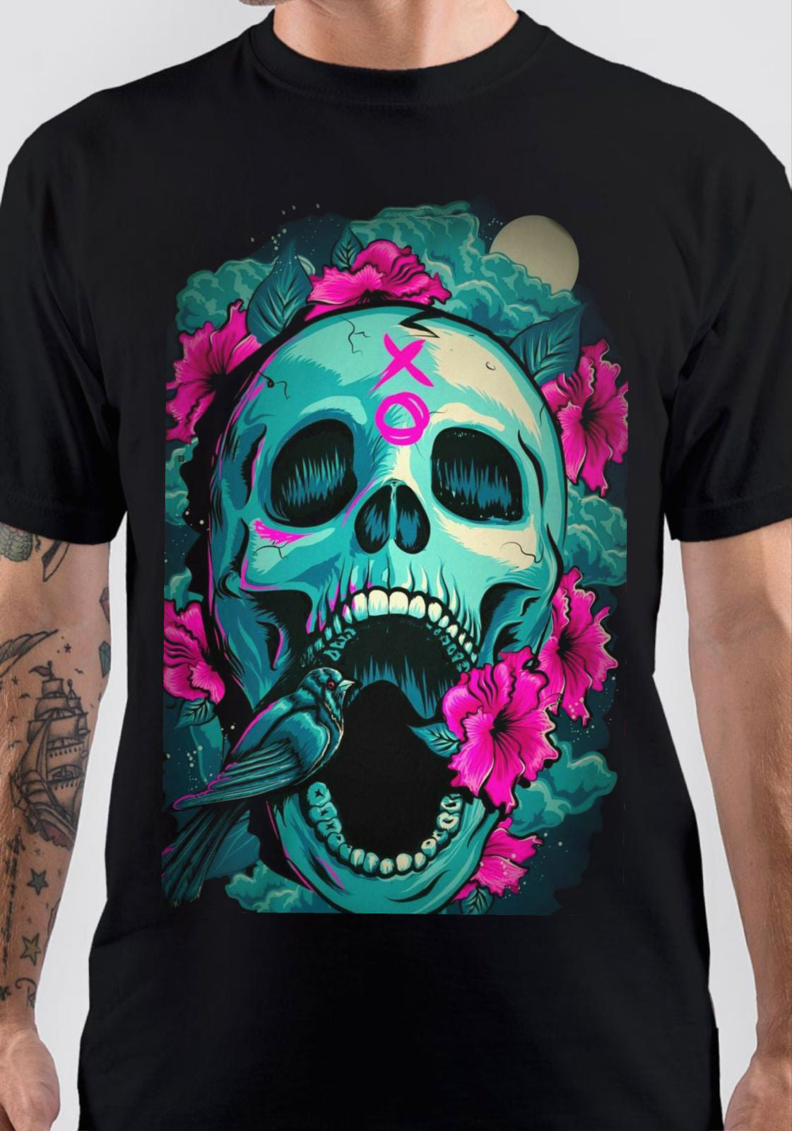 Floral Skull T-Shirt