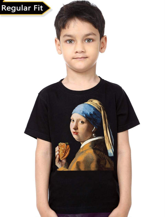 Girl With A Pearl Earring Kids T-Shirt