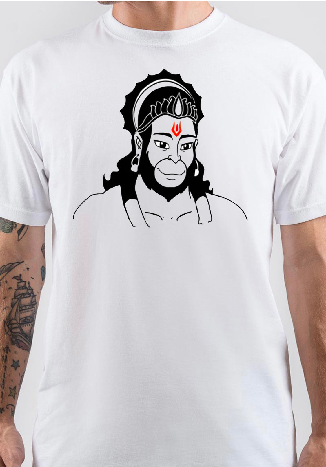 Hanuman White T-Shirt
