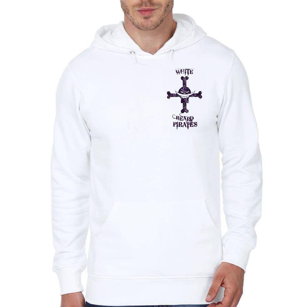 Beard Pirate White Hoodie