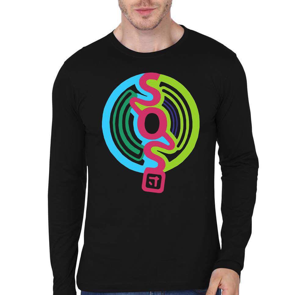 SOS Black Full Sleeve T-Shirt