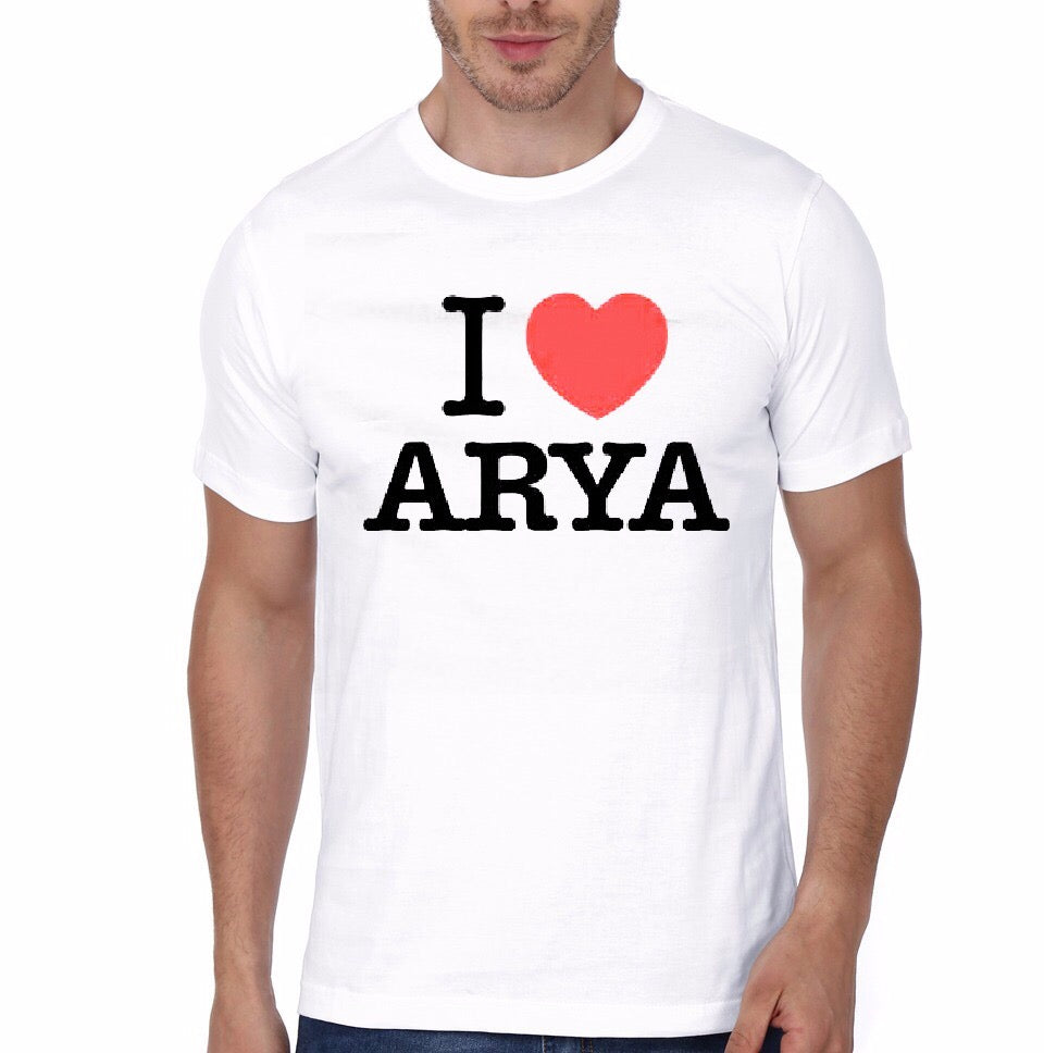 I Love Arya White T-Shirt