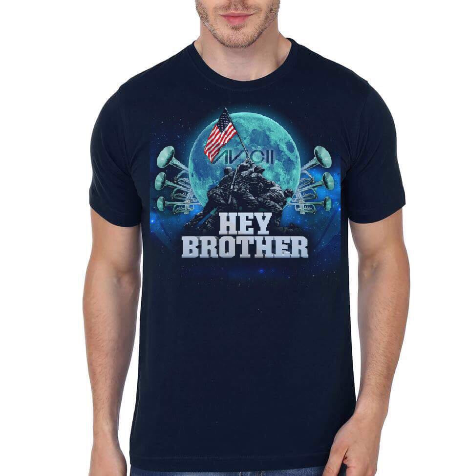 Hey Brother Navy Blue T-Shirt