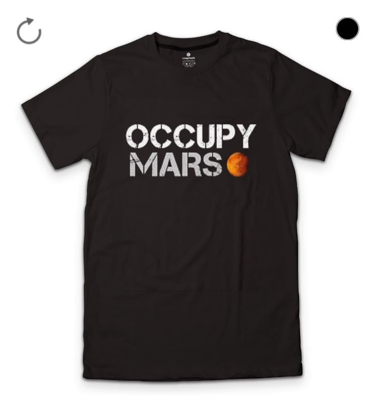 Occupy Mars Black T-Shirt