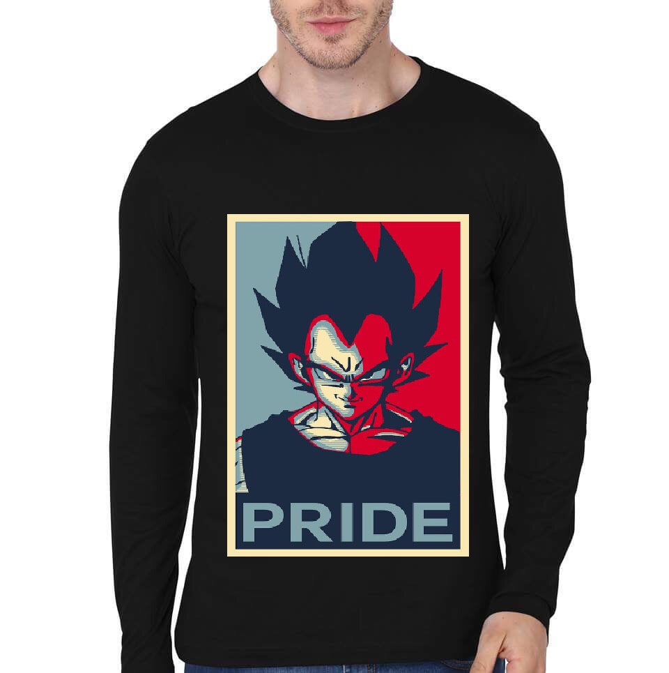Vegeta Pride Black Full Sleeve T-Shirt