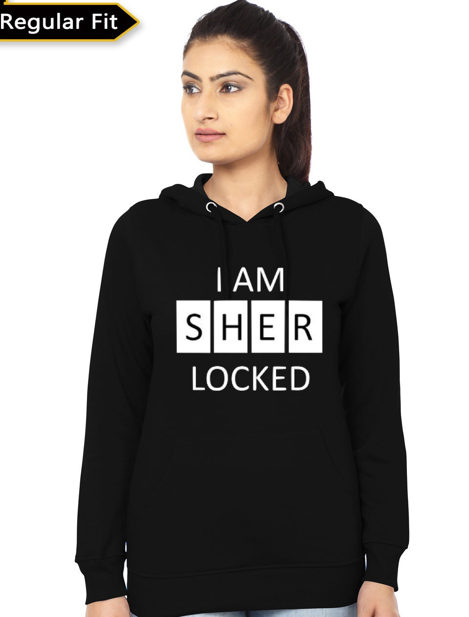 I Am Sherlocked Girl’s Black Hoodie