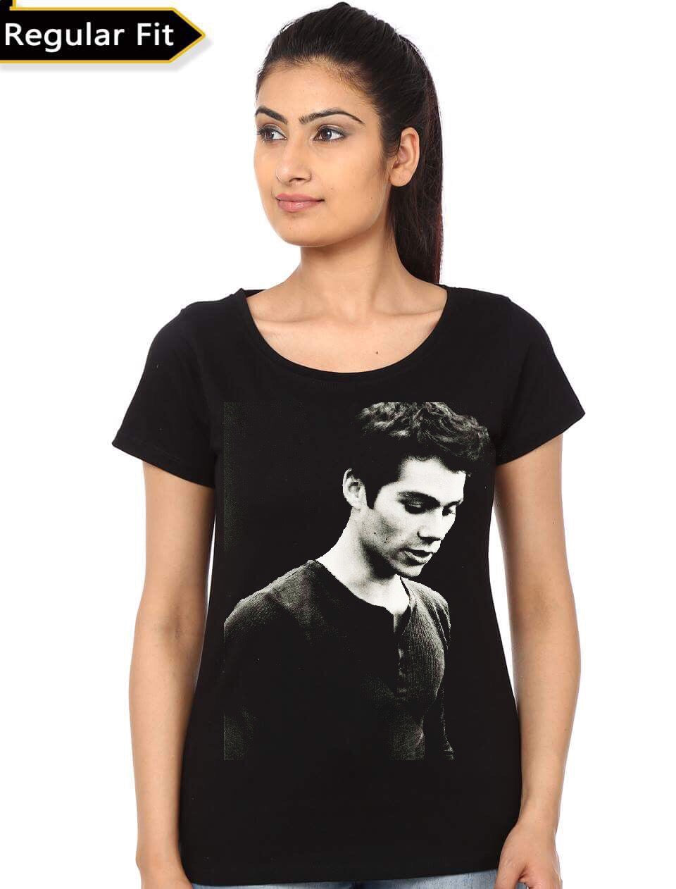 Teen Wolf Stilinski 24 Girls Black T-Shirt