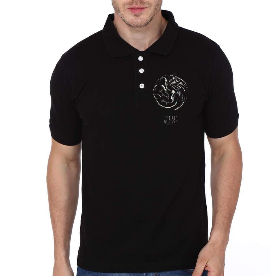 House Targaryen Black Polo T-Shirt