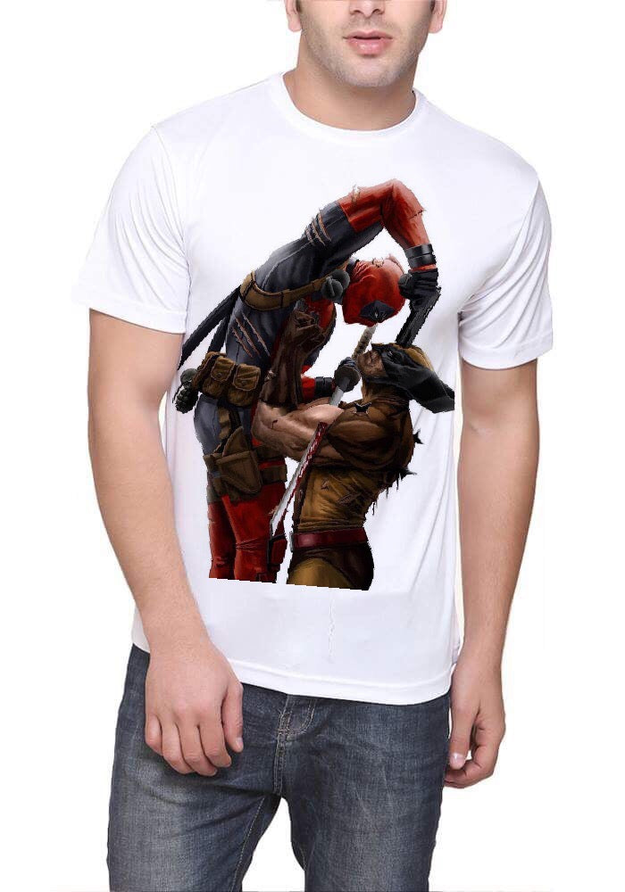 Deadpool Vs Wolverine White T-Shirt