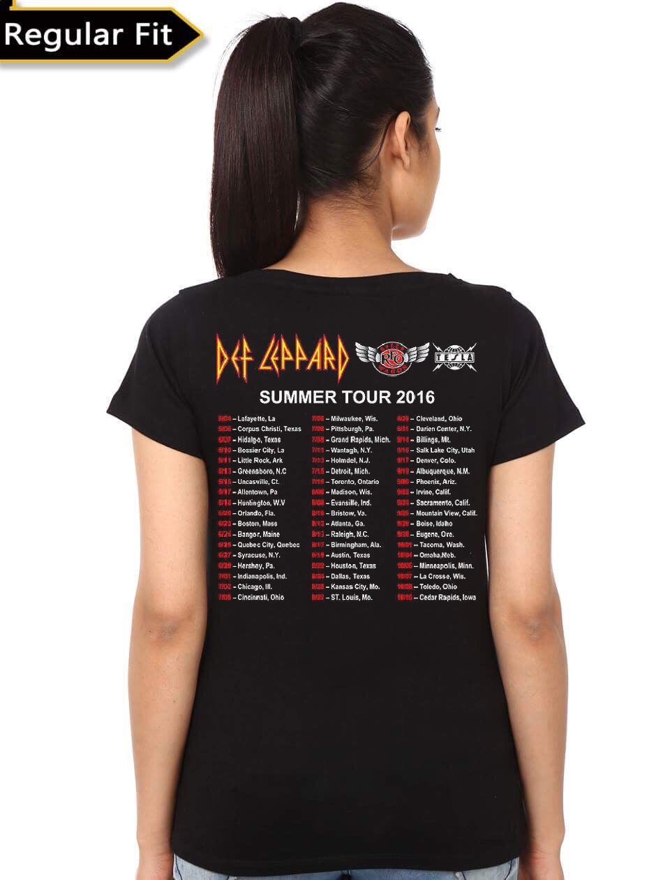 Def Leppard Girl’s Black T-Shirt