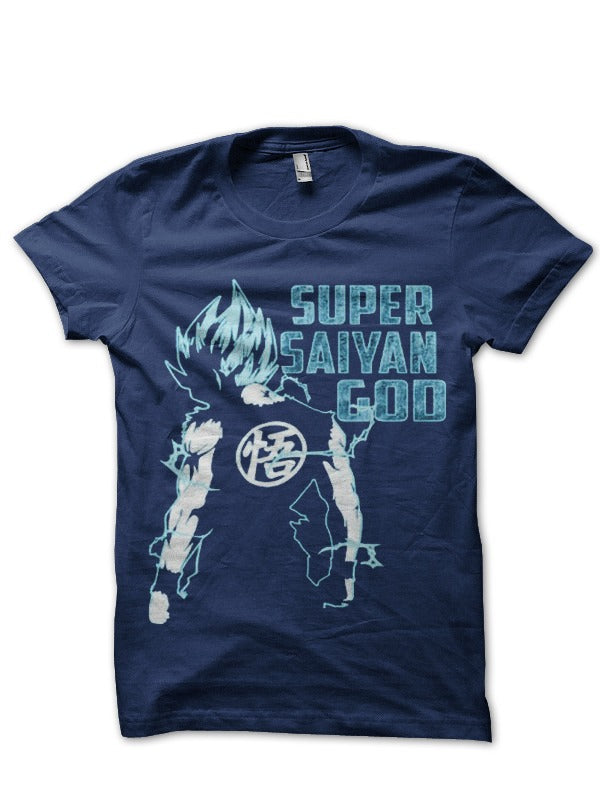 God Goku Navy Blue T-Shirt