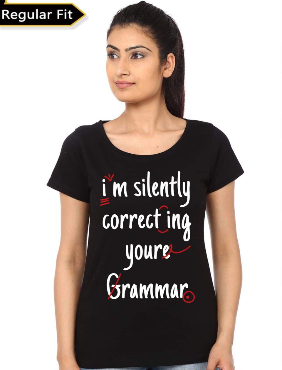 I’m Silently Correcting Your Grammar Girls T-Shirt