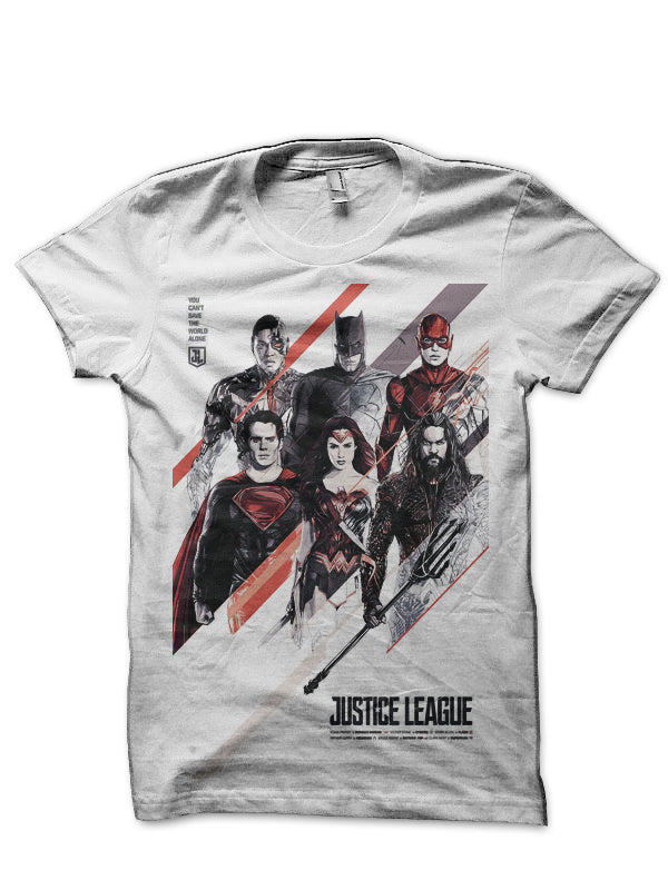 Justice League White T-Shirt