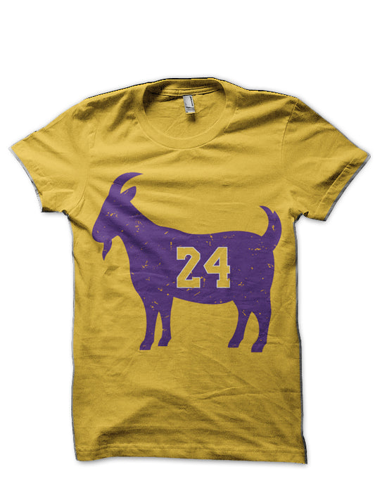 Kobe Bryant-Goat 24 vintage Yellow T-Shirt