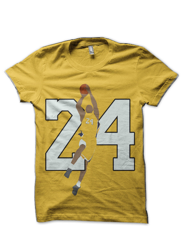 Kobe Bryant Black Mamba Yellow T-Shirt