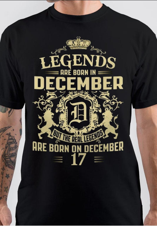 Legends Are Born In December T-Shirt