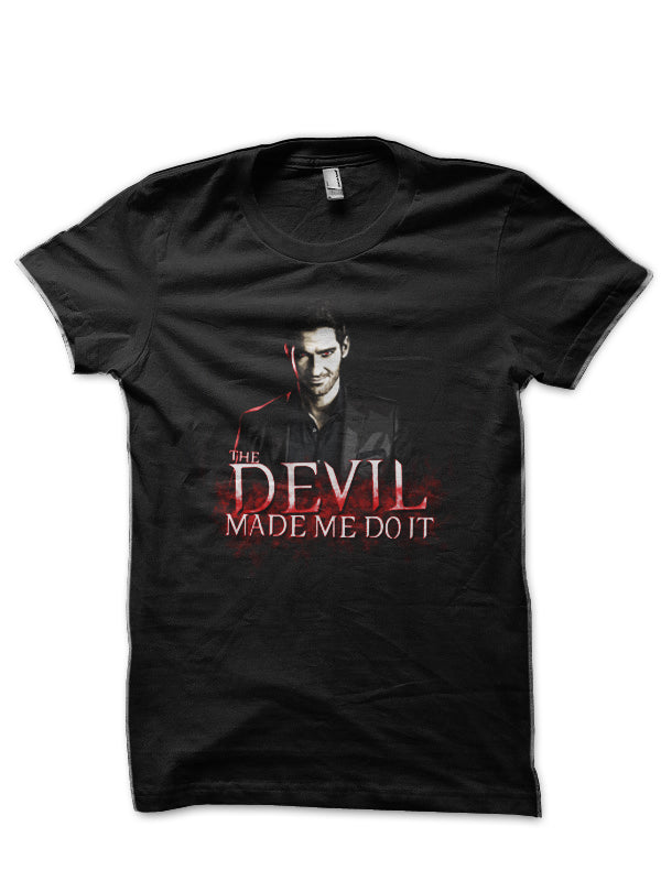 The Devil Made Me Do It Lucifer Black T-Shirt