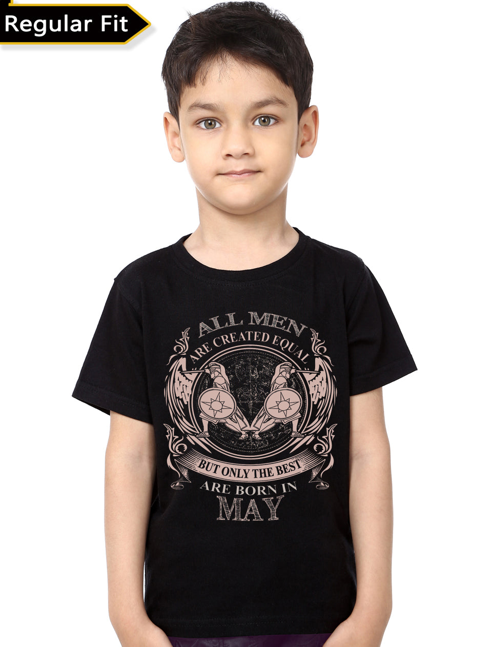 All Men Are Created Equally But Only The Best Are Born In May Kids Black T-Shirt