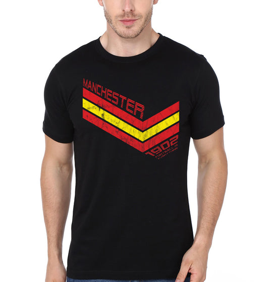 Football Is Everything – Manchester United 80s Retro Black T-Shirt