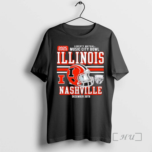 New Illinois Football 2025 Music City Bowl Helmet