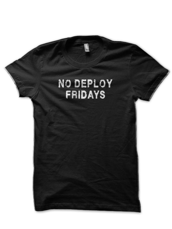No Deploy Black T-Shirt
