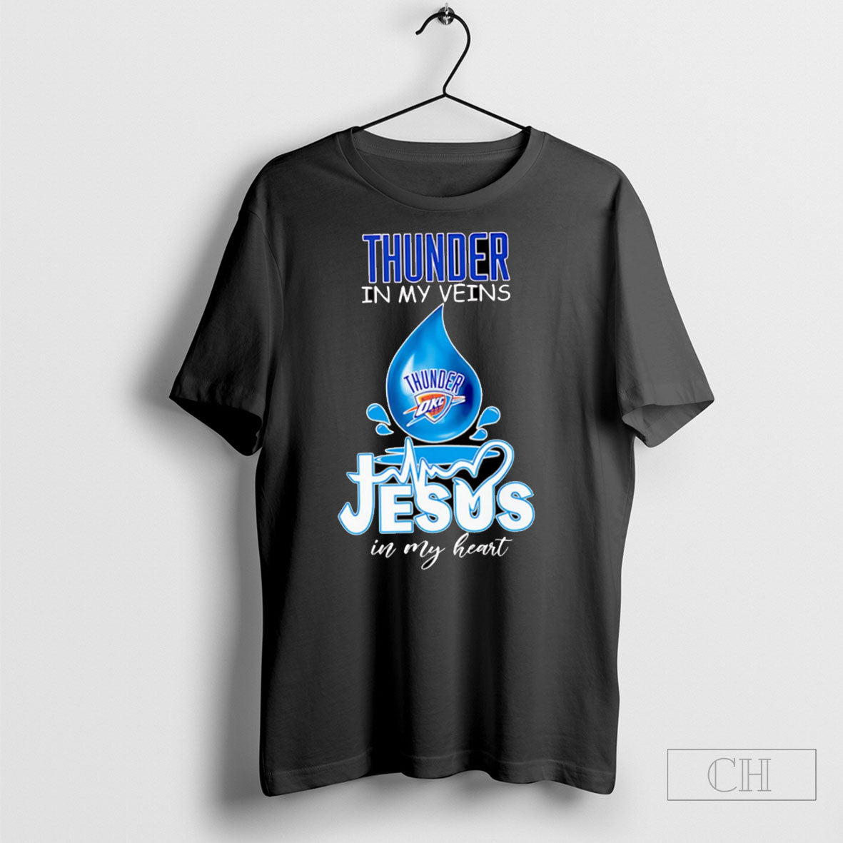 Okc Thunder In My Veins Jesus In My Heart Drop Blood