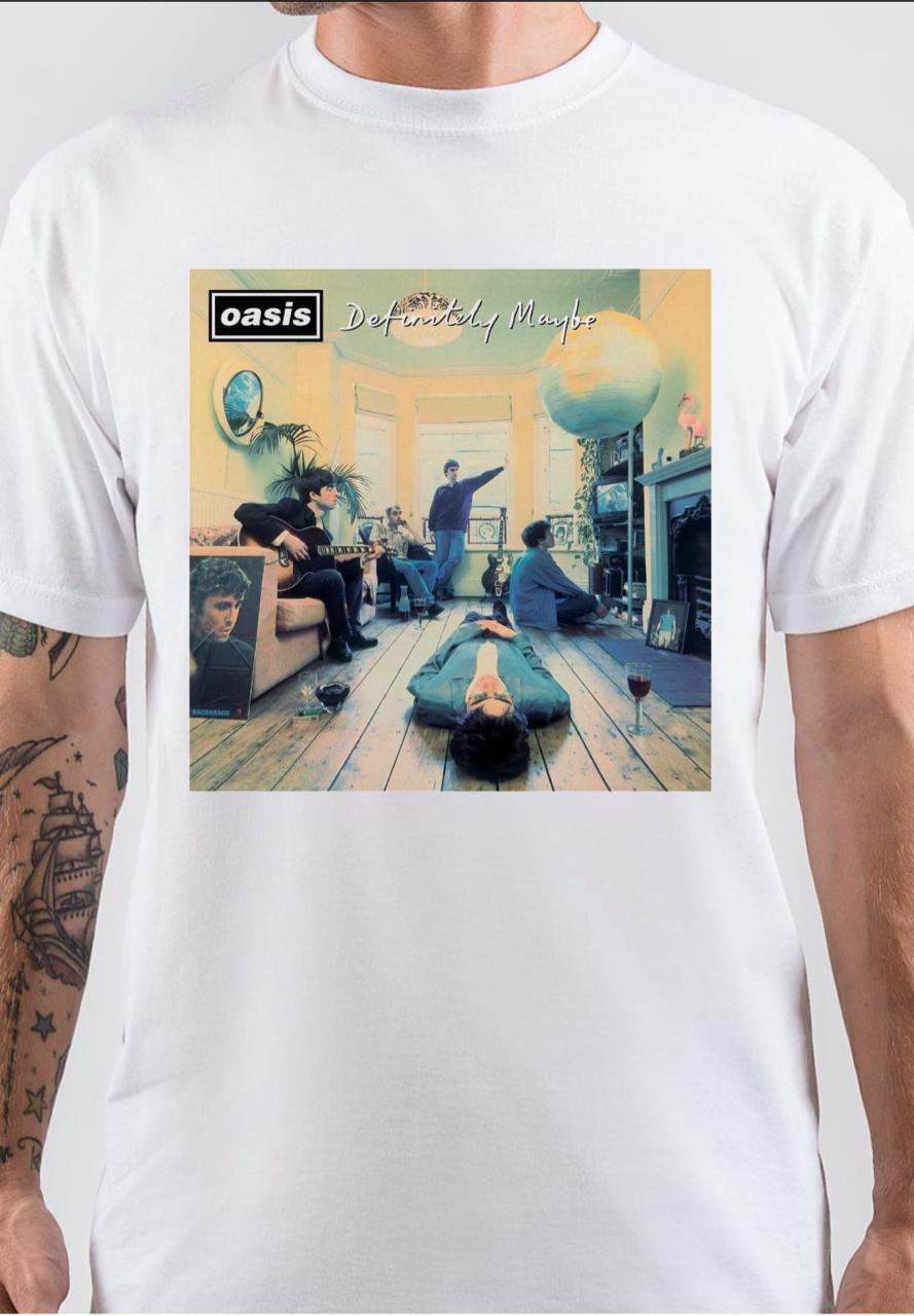 Oasis Definitely Maybe White T-Shirt