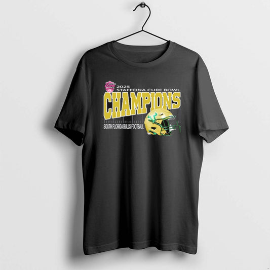 Official 2025 Staffdna Cure Bowl South Florida Bulls Football Are Champions Helmet Camping World Stadium