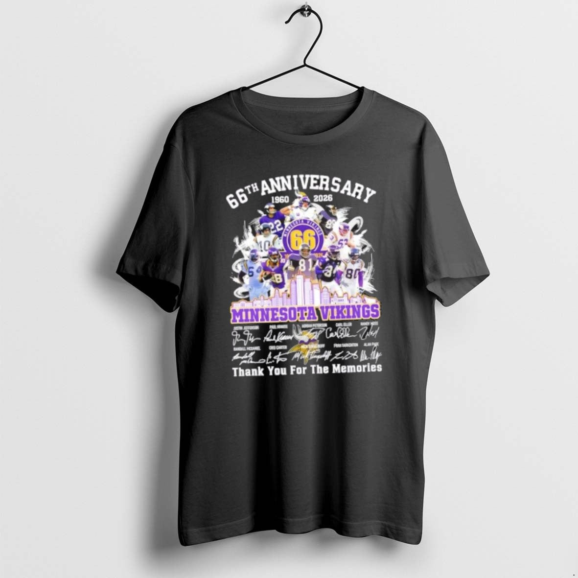 Official 66th Anniversary 1960 2026 Minnesota Vikings Justin Jefferson And Legends Thank You For The