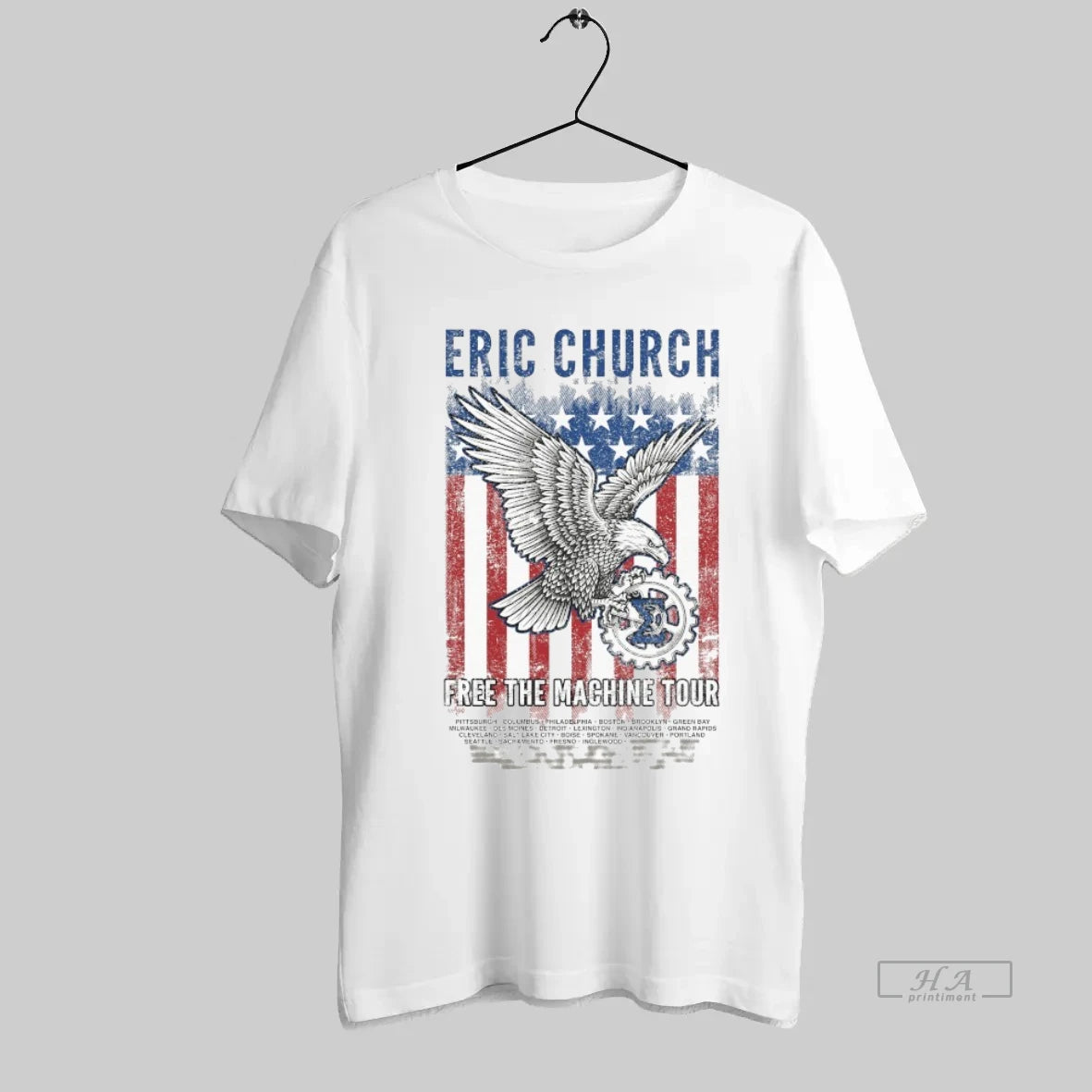 Official Eric Church Free The Machine Tour 2025 Eagle