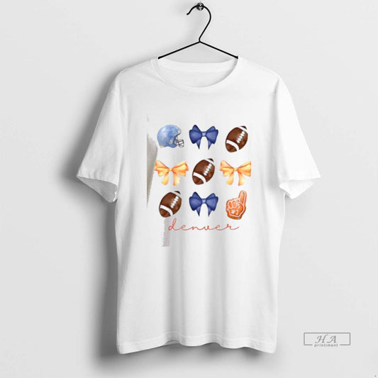 Official Go Denver Football Helmet Bow 1 Fan Graphic Team Spirit