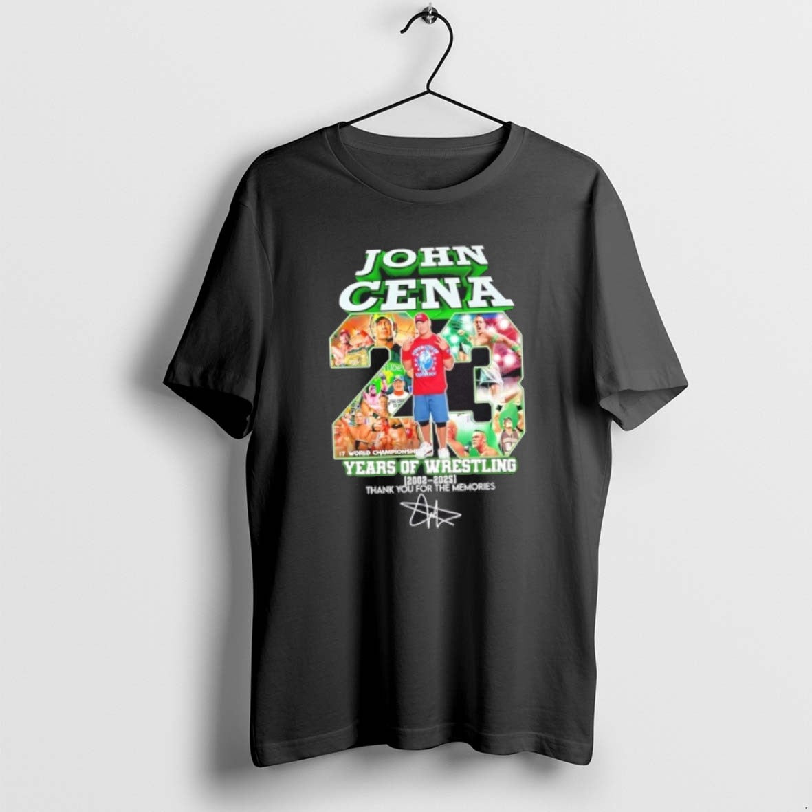 Official John Cena 23 Years Of Wrestling 2002 2025 Thank You For The Memories Signature