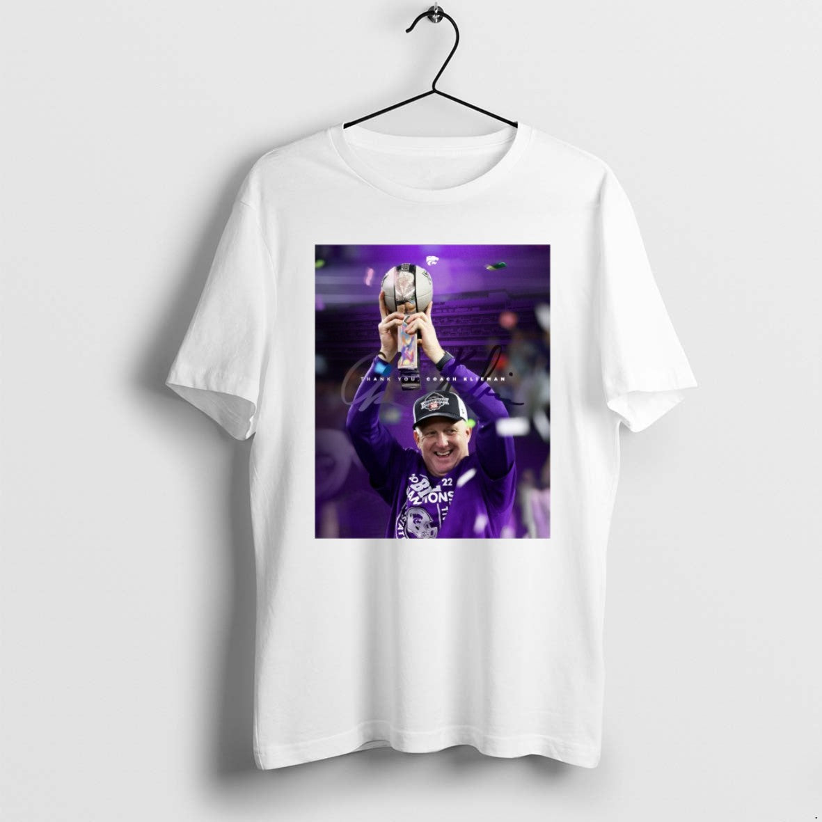 Official Kansas State Wildcats Thank You Head Football Coach Chris Klieman Signature