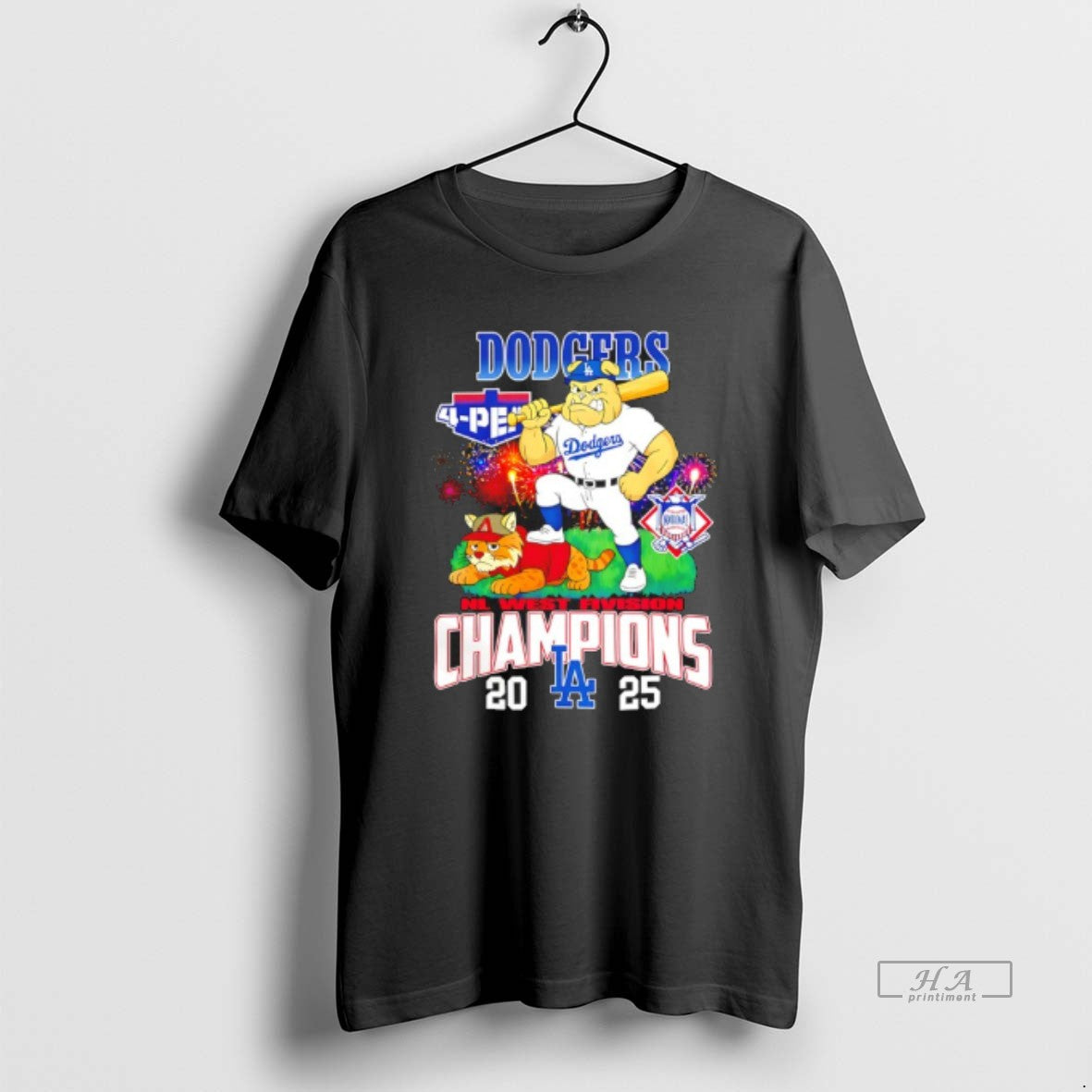 Official Los Angeles Dodgers 4 Peat Nl West Division Champions 2025 Mascot